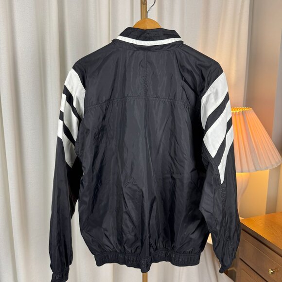 Vintage Adidas 3-Stripe Windbreaker Full Zip Track Jacket Medium - Picture 3 of 11